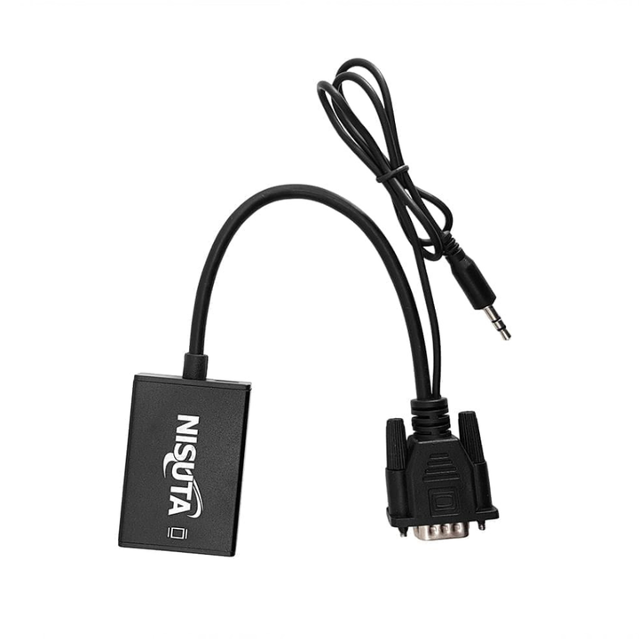 Conversor Nisuta VGA a Hdmi - Negro NSCOVGHD4