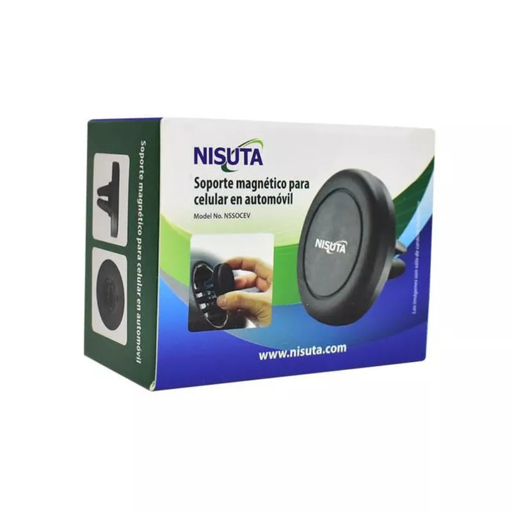 Soporte Nisuta con Iman para Celular - Negro NSSOCEM2