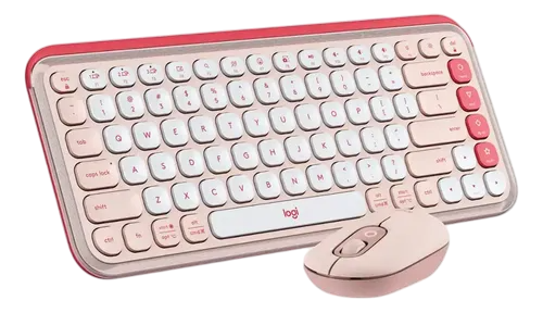Teclado + Mouse Logitech POP Icon Combo - Rosa