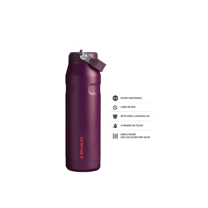 Botella Stanley 1.1L Flip Straw - Plum Iceflow Bottle