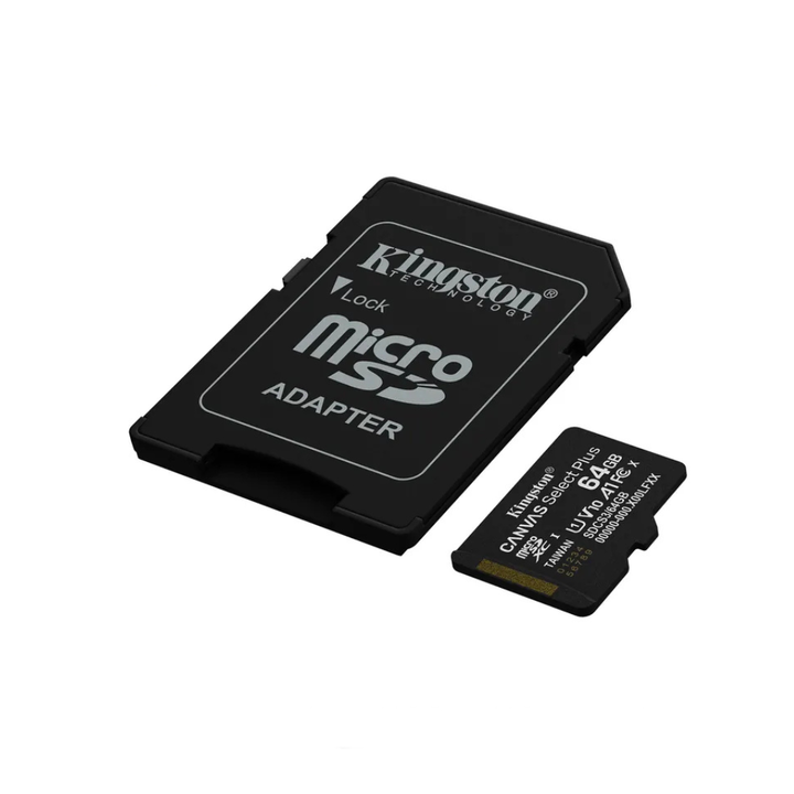 Tarjeta Microsd Kingston 64GB 100MB/S Canvas Select Plus - Negro