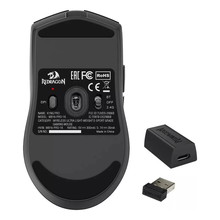 Mouse Redragon M916 King PRO 1K - Negro