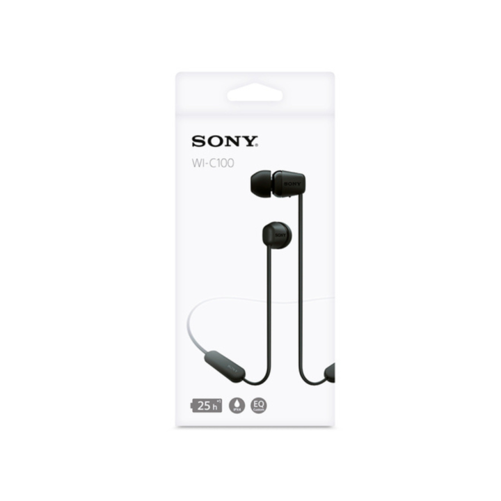 Auriculares Sony WI-C100 BT para Apple - Negro