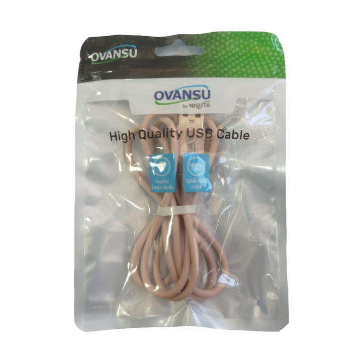 Cable Nisuta USB a USB C 1M - Rosa OSCAUSC12