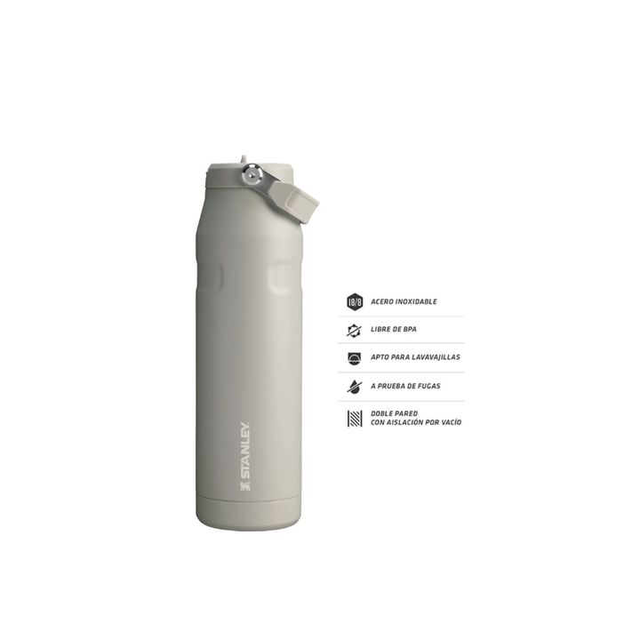 Botella Stanley 1.1L Flip Straw - Gris Iceflow Bottle