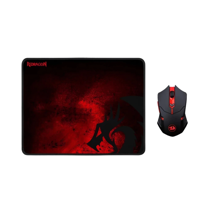 Mouse + Mousepad KIT Redragon - Negro M601WL-BA