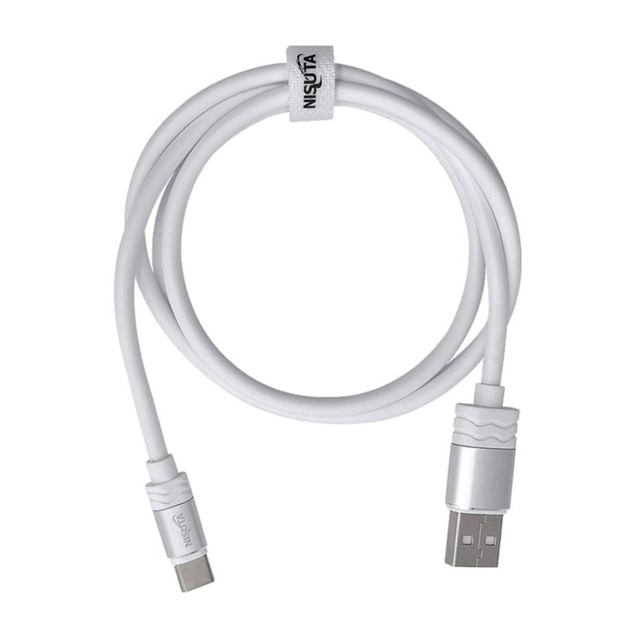 Cable Nisuta USB a Tipo C 1M - Blanco NSCAUSC1